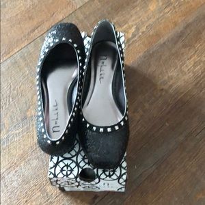 N by Nicole Miller Black Ballet Flats